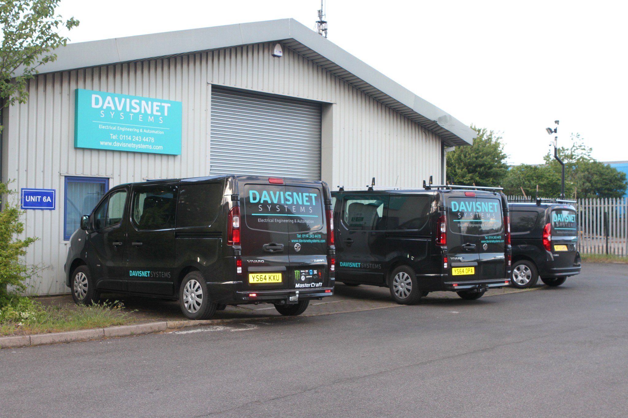 Davisnet Systems workshop and service vehicles